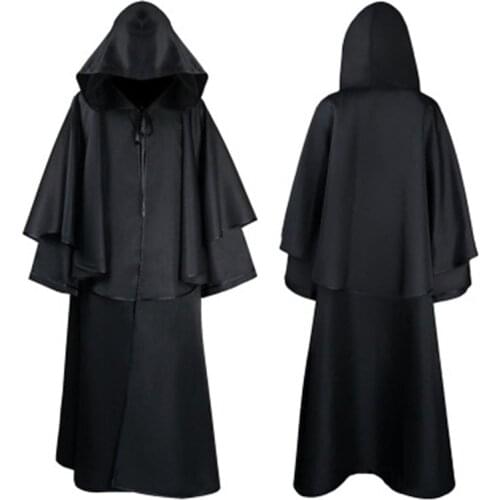 Fashion Men Cloak Coats Hooded Solid Poncho Loose Streetwear Punk Windproof Men Trench Winter Long Cape Jackets