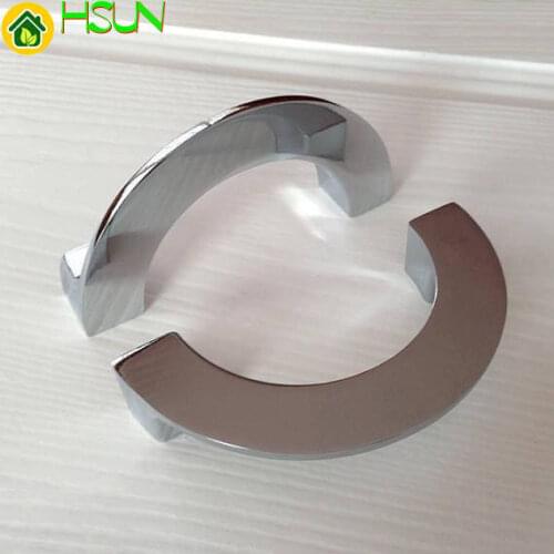 3.75'' Semicircle Handles Dresser Pull Drawer Knobs Pulls Handle Silver Chrome Kitchen Cabinet Door Handle Pull Knob Modern