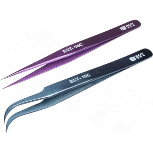 Stainless steel straight pliers with color pre lining for straight and curved telephone repair