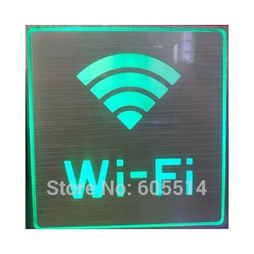 [Seven Neon]Free shipping 20sets 200*200*30mm square shape led singnal light led indicator of "WIFI" in green light