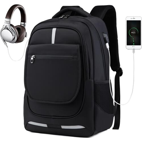 Unisex Waterproof Backpacks Anti theft Men Oxford School Bags Large 15.6/17 Inch Laptop Backpack Bags With USB Charger Port