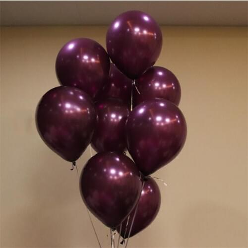 10pcs 12Inch Pearl Wine Red Grape Purple Latex Balloons Burgundy Wedding Birthday Party Wedding Decor Inflatable Globos Balls