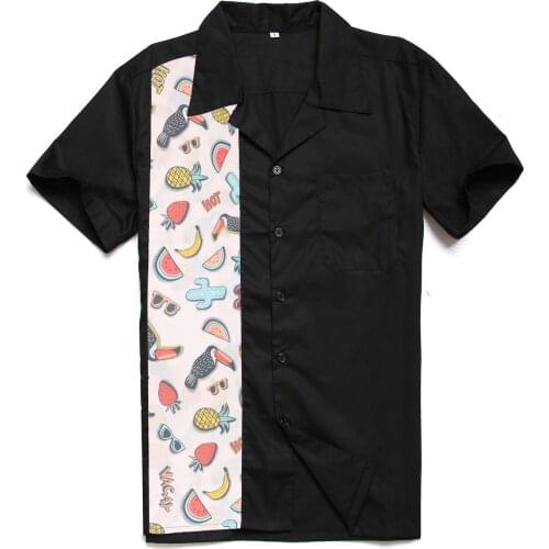 2019 New Arrived Male Fashion Designs VacayHot Printing Cotton Rockabilly Vintage 50s Club Plus Size Work Panel Shirts