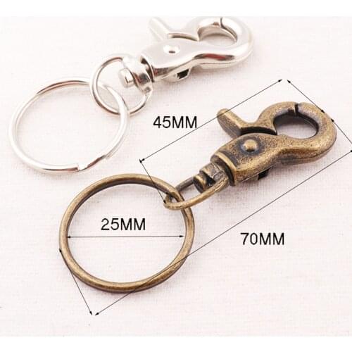 6 Pcs Silver/Antique Bronze Lobster Swivel Clasps with Rings Bag Purse Strap Handbag Hook Swivel Snap Purse hook