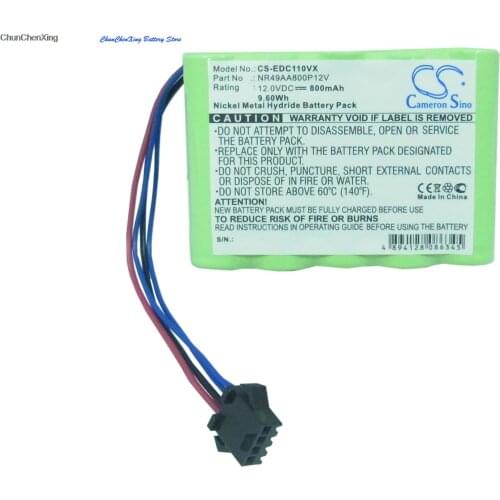 Cameron Sino 800mAh Battery NR49AA800P12V for Ecovacs Deebot CEN30, CR100, CR110, CR112, TCR03A