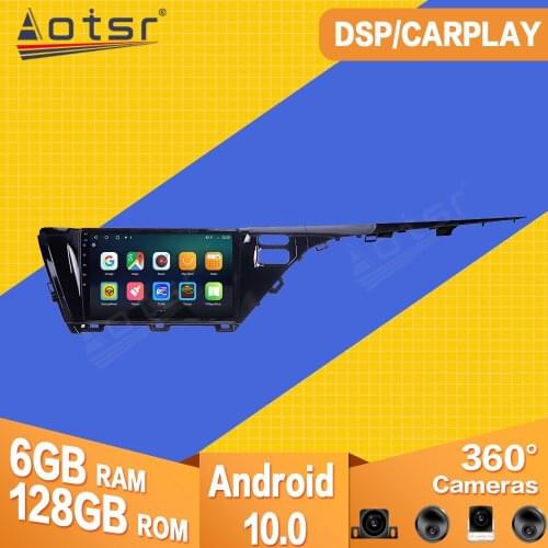 6+128GB For Toyota Camry 2018 2019 2020 Android Car Tape Radio Recorder Video Player Carplay Navigation GPS Multimedia Head Unit