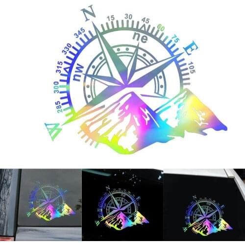 Car Sticker Compass Mountain Compass Navigation Car Sticker Decorative Body Decals Decal Car Styling Automobile Parts
