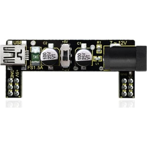 Free shipping ! MB102 Breadboard dedicated Power Supply Module 3.3V /5V For Breadboard