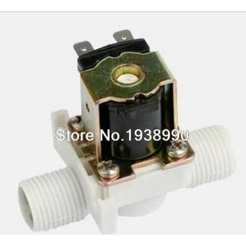 Freeship Male 1/2"BSPP 2Way Nylon Plastic Solar Solenoid Valve 24VDC Normally Closed Water Shower Garden 0.02~0.8Mpa