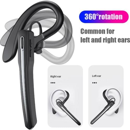Wireless Headset Ear Hook Style Ergonomic Business Earphone Long Standby High-capacity Earpiece with USB Port