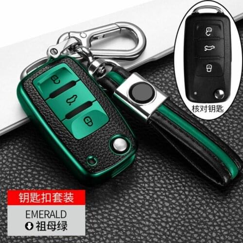 3 Buttons Full Sealed TPU Car Key Case Cover For Volkswagen Passat Golf Jetta Scirocco Touran Caddy For Skoda Yeti Citigo Rabid
