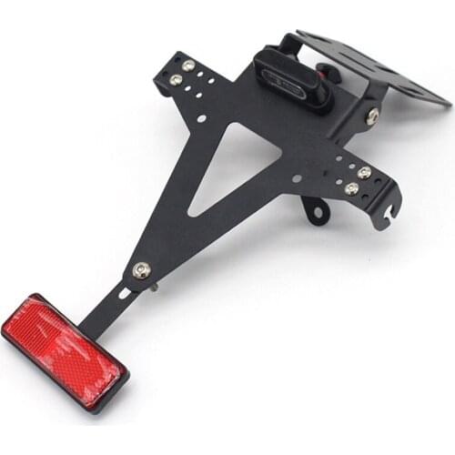 DHBH-Motorcycle Adjustable Angle License Number Plate Frame Holder Bracket For Yamaha Yzf R1 R3 R6 R15 R25 Fz6 Mt-07 Mt 07