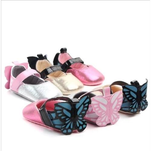 Newborn Baby Girl Shoes Lovely Baby PU First Walkers Soft Sole Infants Girls Princess Shoes