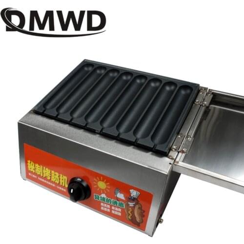 Gas Crispy French Hot Dog Lolly Stick Maker Waffle Sausage Machine Muffin Hotdog Corn Baking Barbecue Grill Breakfast Frying Pan