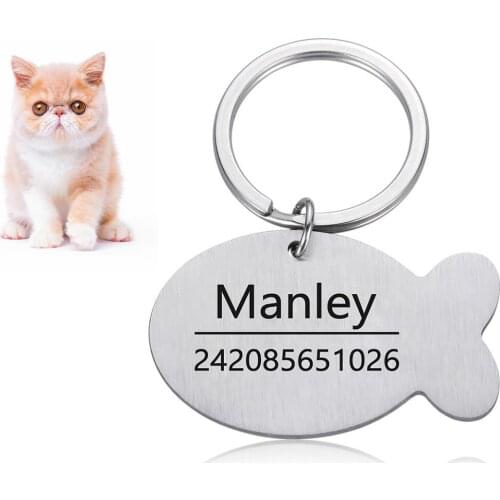 Dog Cat Id Tags DIY Personalized Dogs Id Tag Stainless Steel Tag Engraving Name and Telphone Number and Pet Supplies
