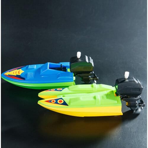 Classic Boat Clockwork Wind Up Toys Plastic Float In Water Ship Kids Toys Children Educational Shower Bath Toys Christmas Gifts