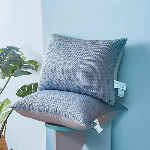 Summer Cool Feeling Pillow Solid Decorate Ice Cool Feather Cotton Adult Pillow Core Soft Neck Pillow Instant Cool Feeling