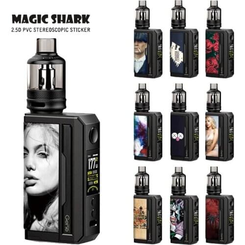 Magic Shark Good Quality 3M Soft PVC Sticker Film Tape Case for Voopoo Drag 3 3th Joker Planet Flower Sexy Lady