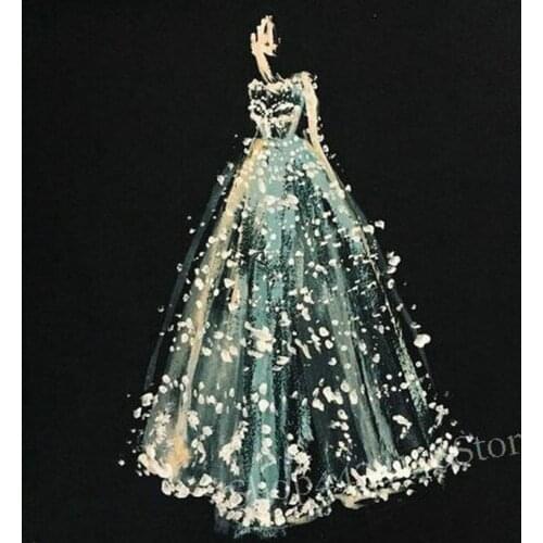 MHD 5d diy diamond painting crystal skirt pattern full square 3d diamond embroidered rhinestone home decoration kit