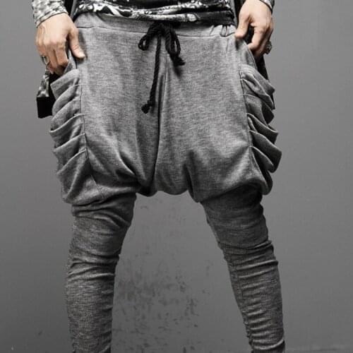 Mens Clothing Trousers Great Elastic Crotch Skinny Harem Pants Plus Size Costumes Hot 2020 New