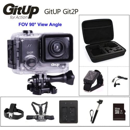 Original GitUP Git2P 90 degree Action Camera 2K Wifi Sports DV HD 1080P 30m Waterproof mini Camcorder 1.5 inch Novatek 96660 Cam