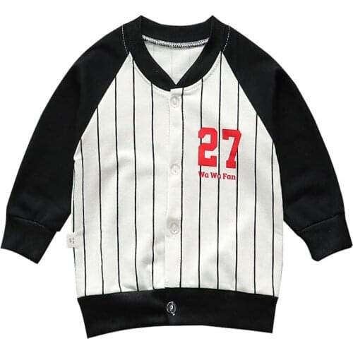 73-120cm 2019 Autumn Jacket Boys Girls Kids Outerwear Cute Coats Fashion Number Print Baby Children Clothing Toddler Boy Jacket