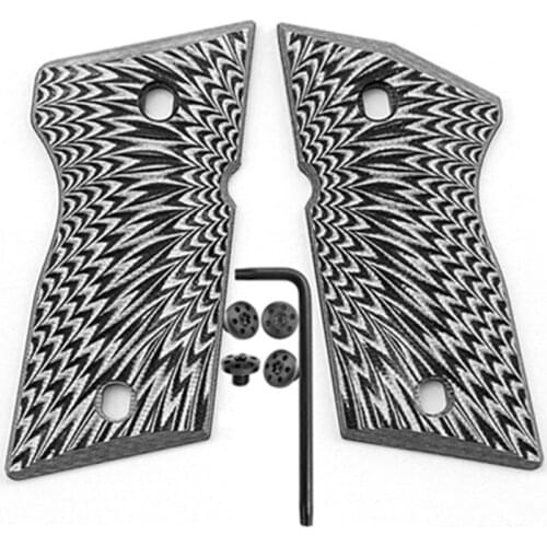 A pair CNC Tactical non-slip shank handle Sunburst Texture G10 Grips diy w accessories for CZ 2075 RAMI Screws Included