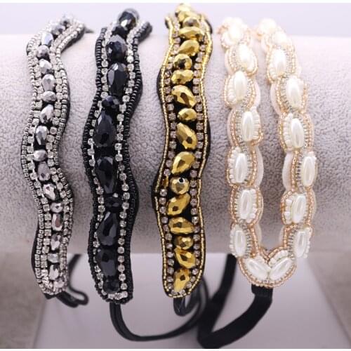 Ethnic Seed Beads Pearl Handmade Headband Customized Beaded Hairband For Women & Girls Hair Accessories