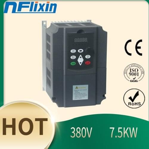 380v 7.5kw VFD Variable Frequency Drive Inverter /VFD 3P Input 3P Output CNC spindle Driver spindle speed control for water pump