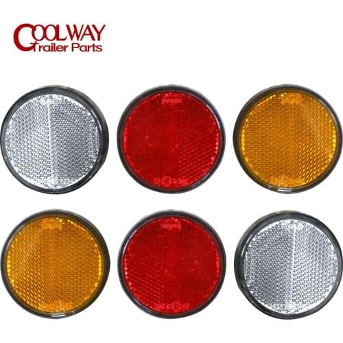 Trailers Truck Caravan Round Reflector Tape 59.5mm DIA E4 Approved SAE Dot Accessories Parts