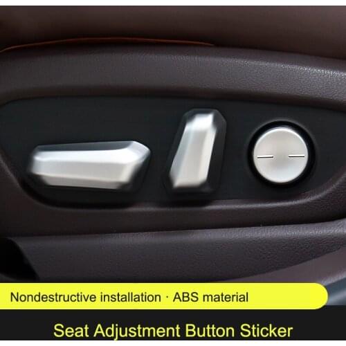 QHCP Seat Adjustment Switch Button Knob Cover Decorative Sticker ABS Electroplating 6Pcs For Lexus ES200 260 300H 2018 2019 2020