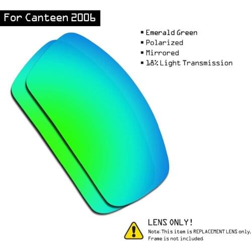 SmartVLT Polarized Sunglasses Replacement Lenses for Oakley Canteen 2006 - Emerald Green