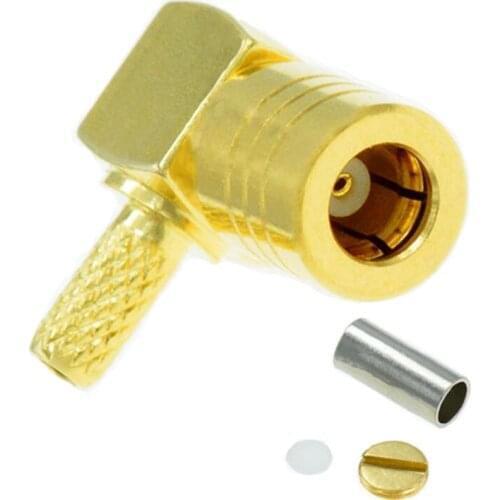 SMB Female Jack Right Angle Crimp For RG174 RG316 RG179 RG188 Cable RF Connector 1PC