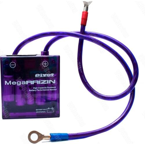 Universal Car Voltage Stabilizer Regulator PIVOT MEGA RAIZIN Fuel Saver Regulator with Ground wires Voltage Gauge Meter