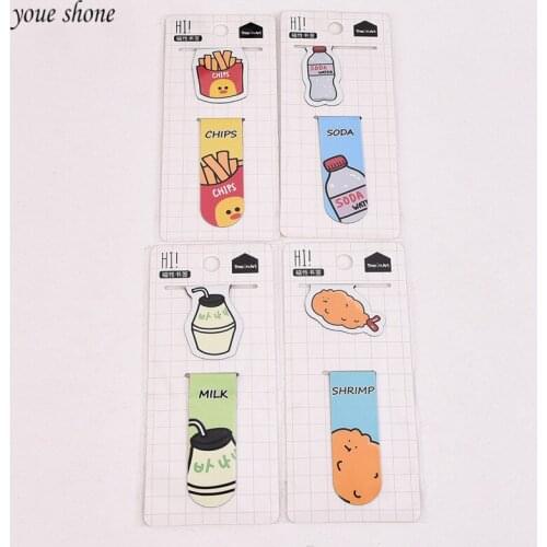 YOUE SHONE 1Pcs cute cartoon magnetic paper bookmarks cartoon bookmarks for books school office