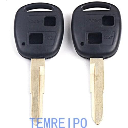 20pcs/lot 2 buttons replacement remote key shell for toyota with uncut blade