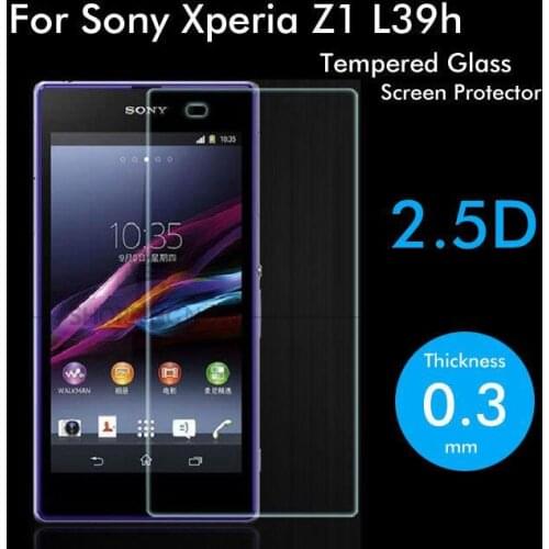2.5D For Sony Xperia Z1 L39H Tempered Glass Original 9H Protective Film Explosion-proof Screen Protector for C6903 C6906