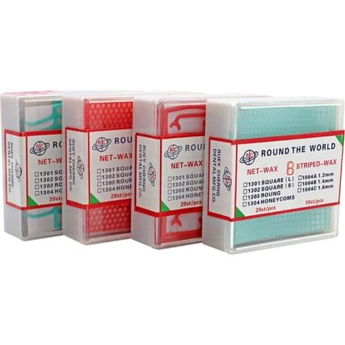 1 Box Dental Lab Material Net Shape Wax Clasp Shape Wax For Dental Metal Cast Or Acrylic Square/Round Hole Net Lifting Hook