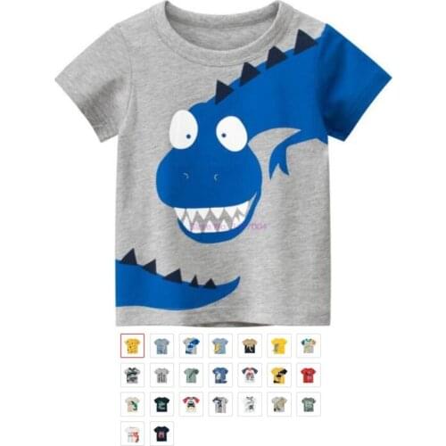 100pcs cartoon 2021 Summer Childrens Clothing Boys Short Sleeve T-shirt Kids Sweatshirt Childs Cotton Clothes Boys T-shirts