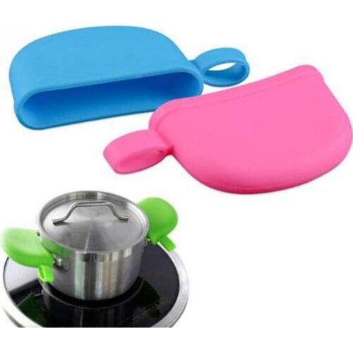 2pcs/set Kitchen Accessories Silicone Heat Anti-skid Cover Knob Pot Handle Cover Holding resistant Lid