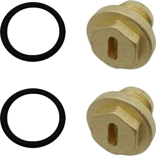 2pcs metal Filler Plug Kit Two Copper Plugs with Differential Oil Release Bolts For Land Rover