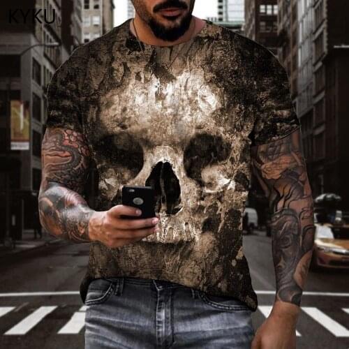 3d Tshirt Skull T shirt Men Hip Hop Tshirts Casual Street Funny T shirts Rock Shirt Print Short Sleeve T shirts Fashion Male