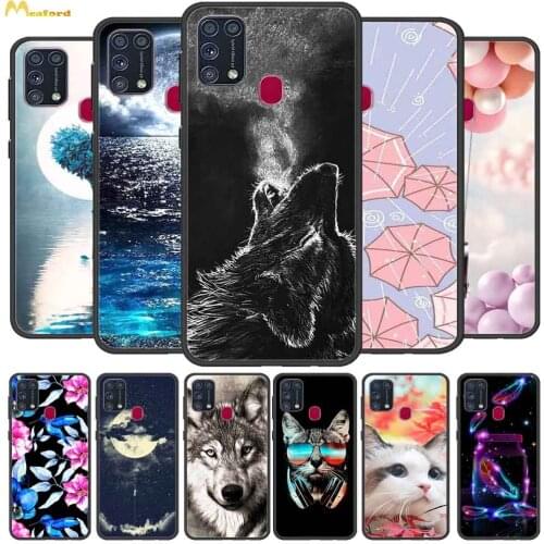 For Samsung M31 Case Tiger Silicone Soft Phone Cover For Samsung Galaxy M21 M11 M01 Phone Cases Balck TPU M 31 M315F Funda Capas