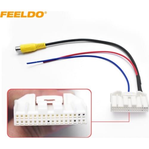 FEELDO 32Pins Parking Reverse Rear Camera Video Plug Converter Cable Adapter For Nissan Qashqai/Teana/X-Trail Car Head Unit