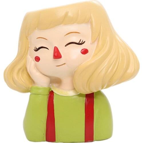 Ghost Horse Girl Flower Pot Creative Ins Succulent Flower Pot Flowerpot Garden 10.5*7*10.5cm Mini Decoration Home Flower Pot