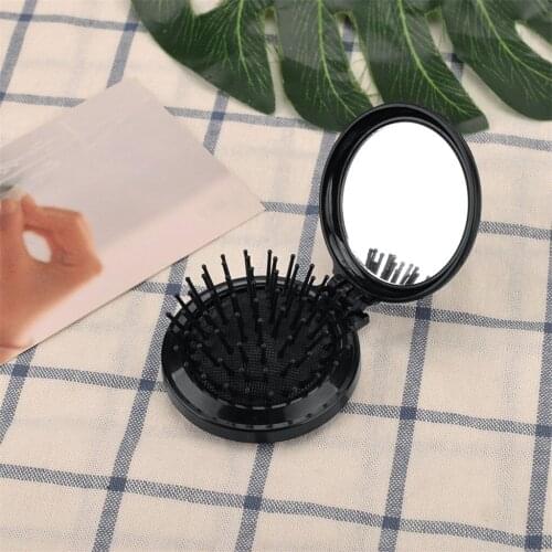 Round Hair Detangling Comb Mini Anti-static Scalp Head Massage Comb Black