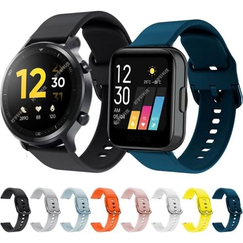 Soft Silicone Strap for Realme Watch S Smart Watch Sport Wristband For Realme Watch Colorful Bracelet Watchband Color Buckle