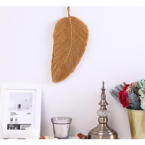 Nordic Kids Room Handmade Cotton Leaves Wall Hanging Decoration Vintage Crafts Scandinavia Living Room Wall Hanging Ornament