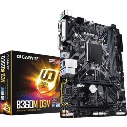 New Gigabyte B360M D3V original motherboard LGA 1151 DDR4 DVI VGA B360 Micro ATX desktop motherboards