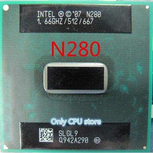 N280 SLGL9 NEW Intel Atom N280 Processor N 280 512K Cache, 1.66GHz, 667MHz FSB BGA CPU for laptop Free shipping